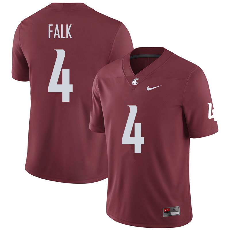 Washington State Cougars #4 Luke Falk College Football Jerseys Sale-Crimson